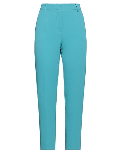 BLUMARINE Casual trouser Turquoise 96% Polyester, 4% Elastane