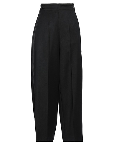 HIGH Casual pants Black 100% Virgin Wool, Polyester, Elastane