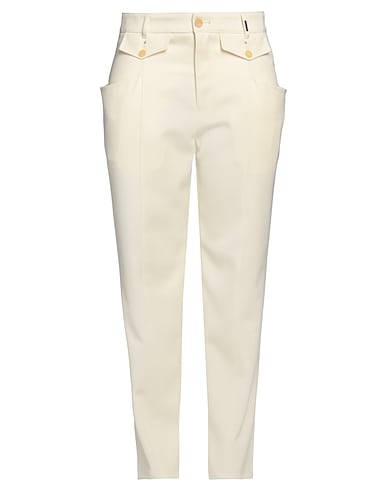 HIGH Casual pants Ivory 100% Virgin Wool