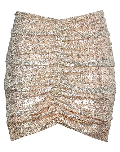 PINKO Mini skirt Gold 93% Polyester, 7% Elastane