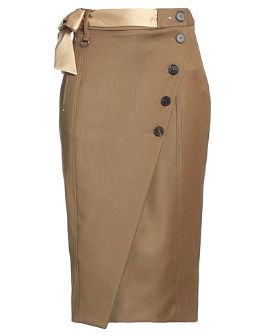 HIGH Midi skirt Camel 100% Virgin Wool, Polyester, Elastane