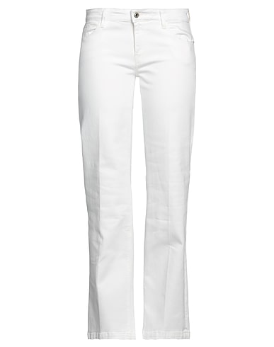GUESS Denim trousers White 98% Cotton, 2% Elastane
