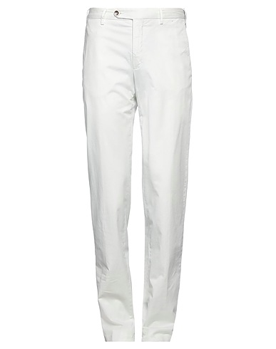 ZANELLA Casual trouser Light grey 86% Cotton, 10% Linen, 4% Elastane