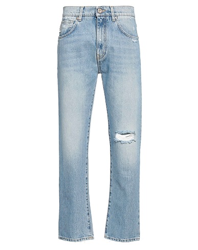 BERNA Denim trousers Blue 100% Cotton