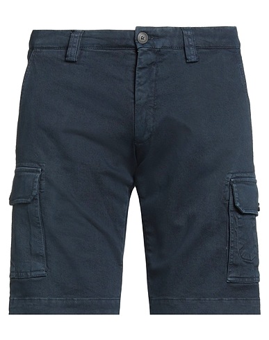 MICHAEL COAL Shorts & Bermuda Navy blue 98% Cotton, 2% Elastane