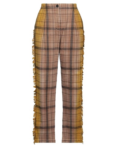 RAQUEL ALLEGRA Pantalone Nocciola 100% Cotone, Viscosa