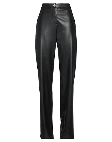 LIU •JO Casual trouser Black 100% Polyester, Polyurethane resin
