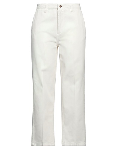 BONHEUR Denim trousers Ivory 100% Cotton