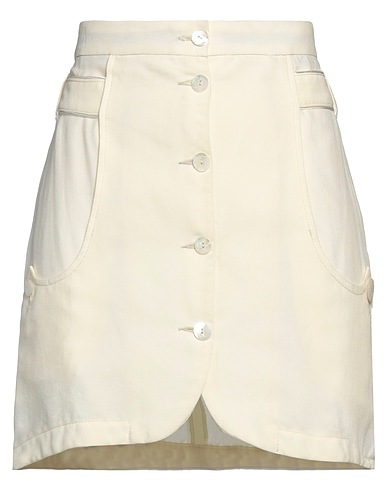 CAPALBIO Mini skirt Cream 55% Viscose, 45% Cotton