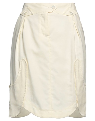 CAPALBIO Mini skirt Cream 64% Linen, 36% Viscose