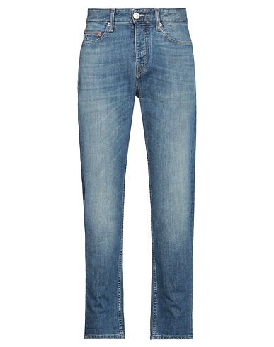CARE LABEL Denim trousers Blue 98% Cotton, 2% Elastane