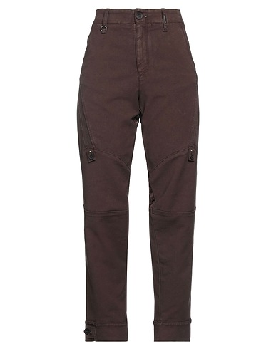 HIGH Casual trouser Dark brown 96% Cotton, 4% Elastane, Rayon