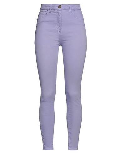 ELISABETTA FRANCHI Denim pants Lilac 92% Cotton, 6% Elastomultiester, 2% Elastane