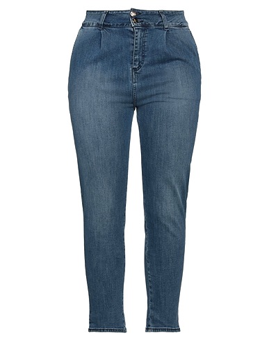 XT STUDIO Denim trousers Blue 98% Cotton, 2% Elastane