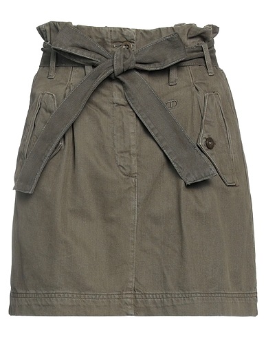 TWINSET Mini skirt Military green 100% Cotton