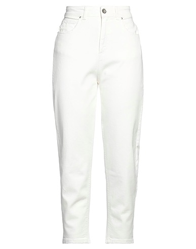 BRAND UNIQUE Casual pants White 97% Cotton, 3% Elastane