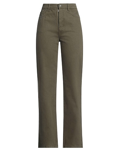 PATRIZIA PEPE Denim trousers Military green 100% Cotton