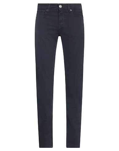 GAUDÌ Casual trouser Midnight blue 98% Cotton, 2% Elastane