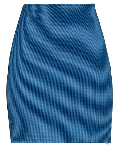 GESTUZ Mini skirt Bright blue 66% Polyester, 32% Viscose, 2% Elastane