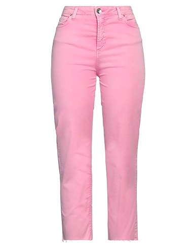 TAKE-TWO Denim trousers Pink 97% Cotton, 3% Elastane