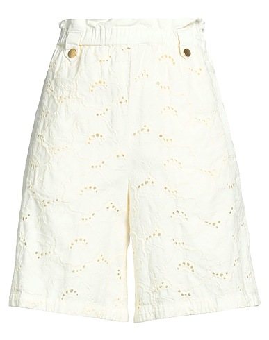 PINKO Shorts & Bermuda Cream 97% Cotton, 3% Elastane