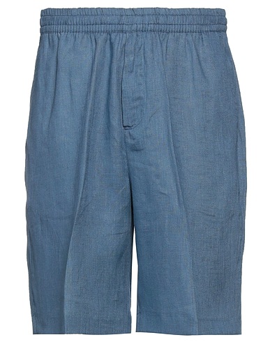 LIU •JO MAN Shorts & Bermuda Slate blue 100% Linen