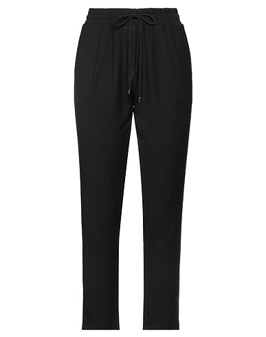 TENSIONE IN Casual trouser Black 62% Polyester, 35% Viscose, 3% Elastane