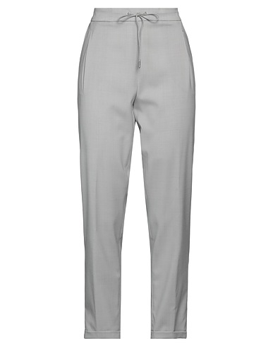 FABIANA FILIPPI Casual trouser Light grey 100% Virgin Wool, Ecobrass