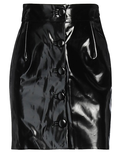 MVP WARDROBE Mini skirt Black 100% Cotton, Polyurethane