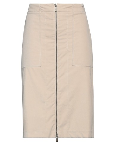 LORENA ANTONIAZZI Midi skirt Cream 98% Cotton, 2% Elastane