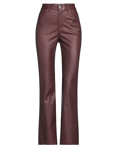FEDERICA TOSI Casual trouser Chocolate brown 68% Viscose, 20% Polyamide, 10% Polyester, 2% Elastane