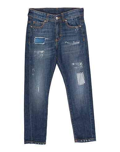PLEASE Denim trousers Blue 98% Cotton, 2% Elastane