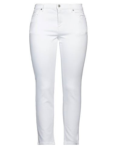P.A.R.O.S.H. Pantaloni jeans Bianco 99% Cotone, 1% Elastan