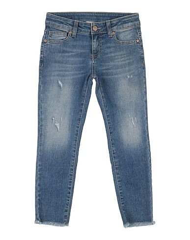 PLEASE Denim trousers Blue 98% Cotton, 2% Elastane