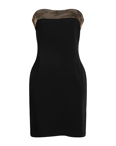 PINKO Короткое платье Чёрный 97% Вискоза, 3% Эластан, Стекло