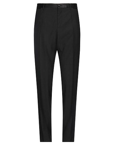 DOLCE&GABBANA Casual trouser Black 90% Virgin Wool, 8% Silk, 2% Elastane