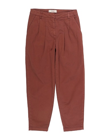 VICOLO Casual pants Chocolate brown 98% Cotton, 2% Elastane