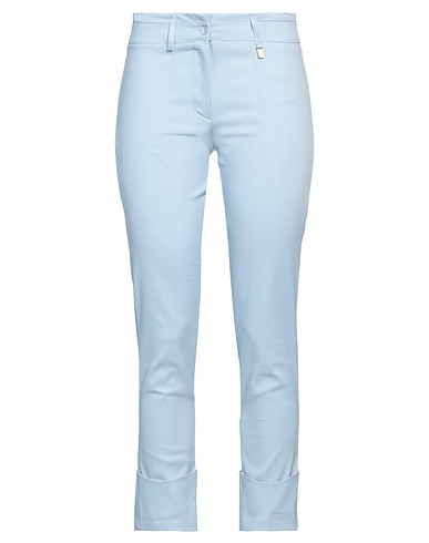 FLY GIRL Casual pants Sky blue 63% Cotton, 31% Nylon, 6% Elastane
