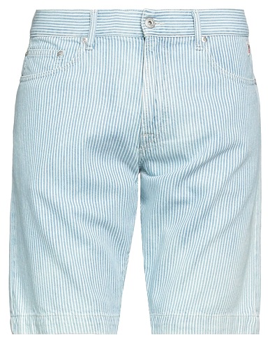 ROŸ ROGER'S Denim shorts Blue 100% Cotton
