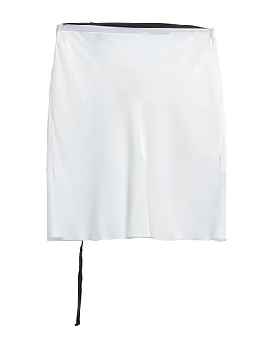 ANN DEMEULEMEESTER Mini skirt White 53% Viscose, 47% Cupro