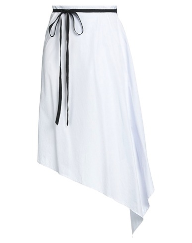 ANN DEMEULEMEESTER Falda midi Blanco 100% Algodón
