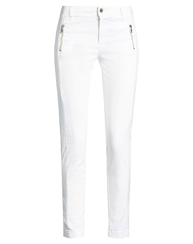 LIU •JO Pantalon Blanc 96% Coton, 4% Élasthanne