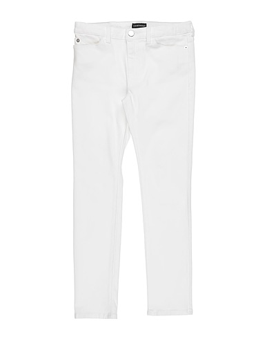 EMPORIO ARMANI Casual trouser White 98% Cotton, 2% Elastane
