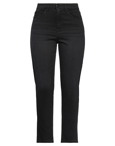 KAOS JEANS Denim trousers Black 98% Cotton, 2% Elastane