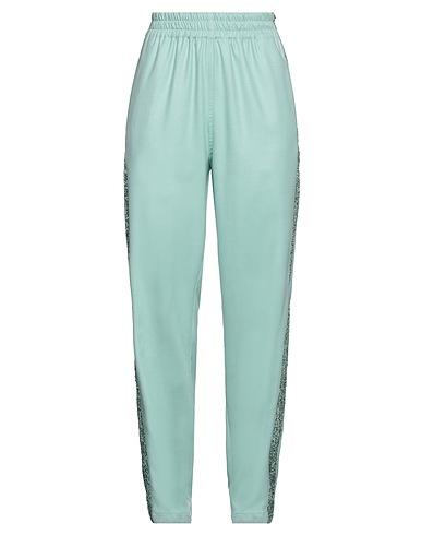 MANUEL RITZ Casual pants Sage green 69% Polyester, 29% Viscose, 2% Elastane