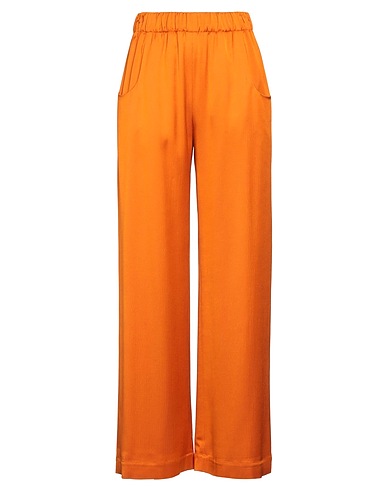 TELA Pantalone Arancione 87% Viscosa, 13% Lana