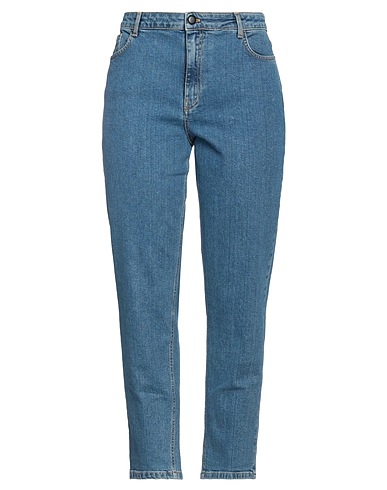 EMMA & GAIA Denim trousers Blue 99% Cotton, 1% Elastane