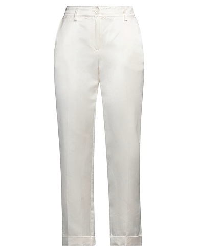 P.A.R.O.S.H. Casual pants Ivory 42% Viscose, 33% Linen, 25% Cotton