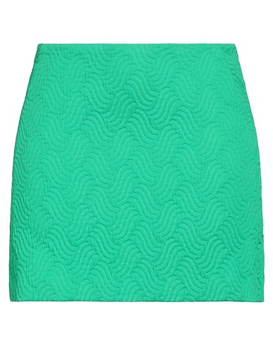P.A.R.O.S.H. Mini skirt Light green 73% Cotton, 27% Polyamide