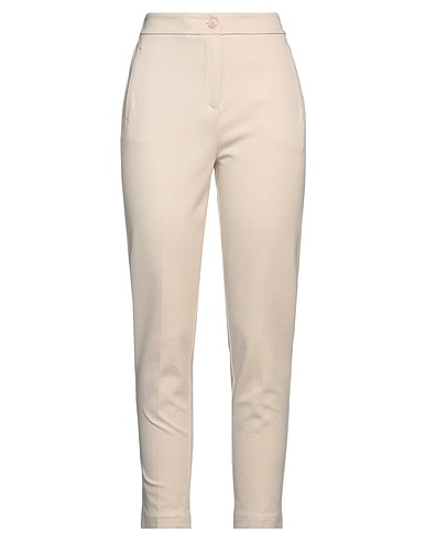 TENSIONE IN Casual trouser Beige 65% Viscose, 30% Nylon, 5% Elastane